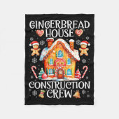 Gingerbread House Construction Crew Baking Christm Fleecedecke (Vorderseite)
