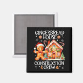 Gingerbread House Construction Crew Cookie Baking  Magnet (Vorderseite/Rückseite)