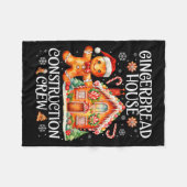 Gingerbread House Construction Crew Cookies Baking Fleecedecke (Vorderseite (Horizontal))