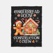Gingerbread House Construction Crew Cookies Baking Fleecedecke (Vorderseite)