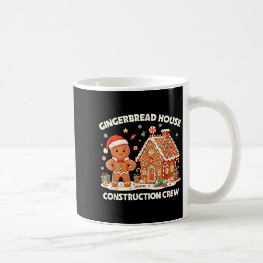 Gingerbread House Construction Crew Kids Men Women Kaffeetasse (Rechts)