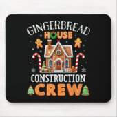 Gingerbread House Construction Crew Kids Men Women Mousepad (Vorne)