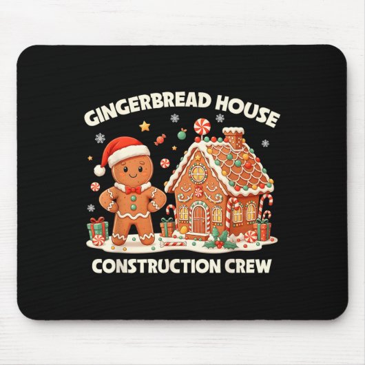 Gingerbread House Construction Crew Kids Men Women Mousepad (Vorne)