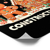 Gingerbread House Construction Crew Kids Men Women Poster (Ecke)