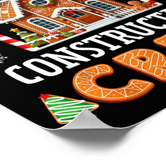 Gingerbread House Construction Crew Kids Men Women Poster (Ecke)