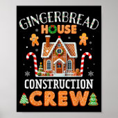 Gingerbread House Construction Crew Kids Men Women Poster (Vorne)