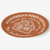 Gingerbread House Contest Party Vielen Dank Pappteller (Schrägansicht)