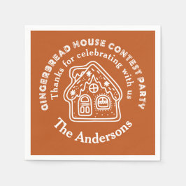 Gingerbread House Contest Party Vielen Dank Serviette