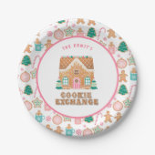 Gingerbread House | Cookie Exchange Personalisiert Pappteller (Vorderseite)