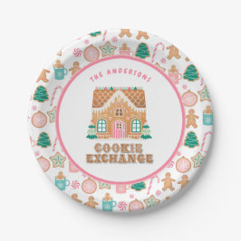 Gingerbread House | Cookie Exchange Personalisiert Pappteller