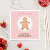 Gingerbread House | Cookie Exchange Personalisiert Serviette (Beispiel)