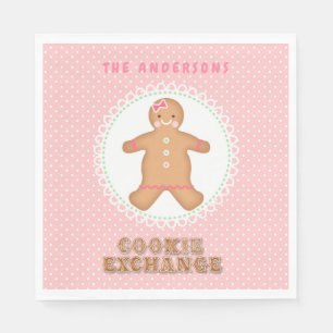Gingerbread House Cookie Exchange Personalisiert Serviette