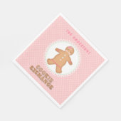 Gingerbread House | Cookie Exchange Personalisiert Serviette (Ecke)