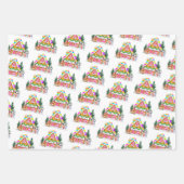 Gingerbread House Cookie Snowflake Frohe Weihnacht Geschenkpapier Set (Vorderseite 2)