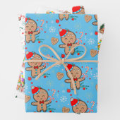 Gingerbread House Cookie Snowflake Frohe Weihnacht Geschenkpapier Set (Beispiel)