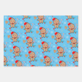 Gingerbread House Cookie Snowflake Frohe Weihnacht Geschenkpapier Set (Vorderseite)