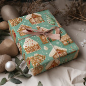 Gingerbread House Cookies Weihnachten Geschenkpapier Set