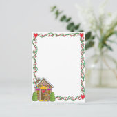 Gingerbread House Corner Postkarte (Stehend Vorderseite)