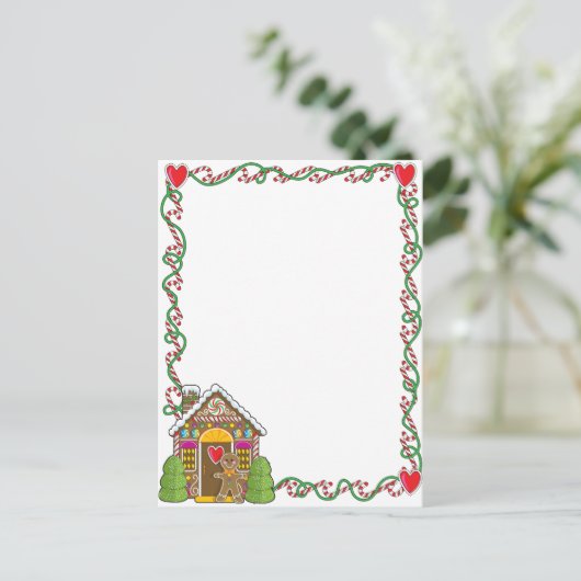 Gingerbread House Corner Postkarte (Stehend Vorderseite)