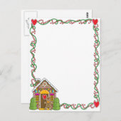 Gingerbread House Corner Postkarte (Vorne/Hinten)