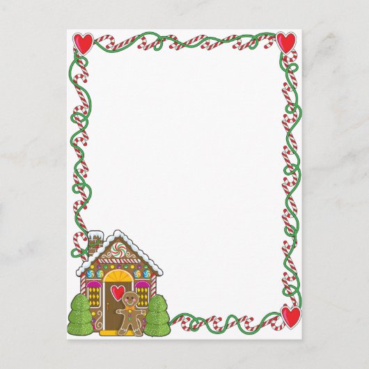 Gingerbread House Corner Postkarte (Vorderseite)