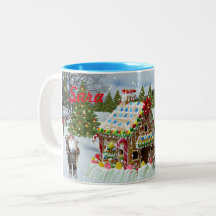 GINGERBREAD HOUSE CUSTOM TASSE MIT 2 Tonen KAFFEE