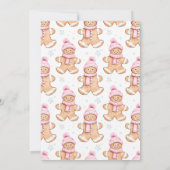 Gingerbread House Decorating Birthday Party Einladung (Rückseite)