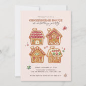 Gingerbread House Decorating Party Christmas Einladung (Vorderseite)