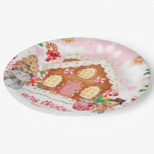Gingerbread House Decorating Party Pappteller (Schrägansicht)