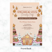 Gingerbread House Decoration Party Brown Einladung