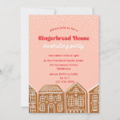 Gingerbread House Decoration Party Einladung (Vorderseite)