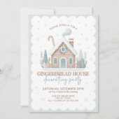 Gingerbread House Decoration Party Einladung (Vorderseite)