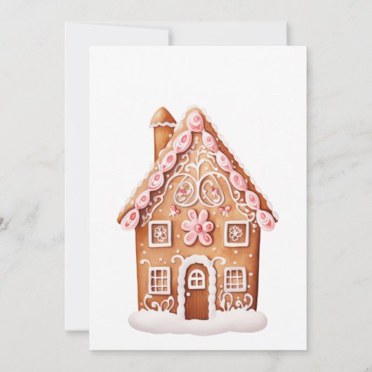 Gingerbread House Decoration Party Einladung (Rückseite)