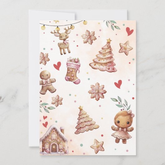 Gingerbread House Decoration Party Einladung (Rückseite)