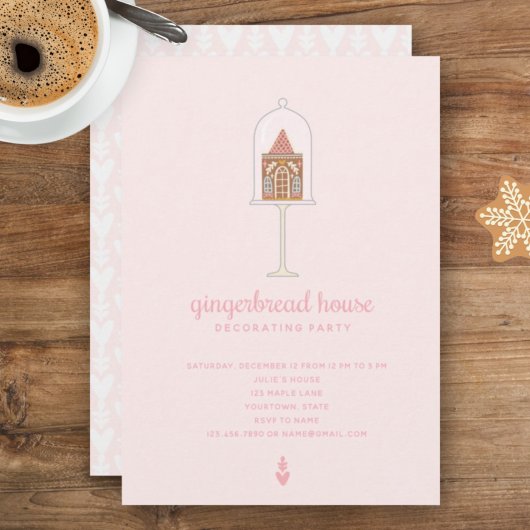 Gingerbread House Decoration Party Einladung