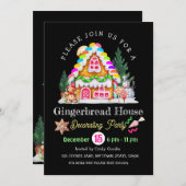 Gingerbread House Decoration Party Einladung (Vorne/Hinten)