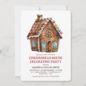 Gingerbread House Decoration Party Einladung (Vorderseite)
