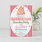 Gingerbread House Decoration Party Einladung (Stehend Vorderseite)