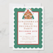 Gingerbread House Decoration Party Einladung (Vorderseite)