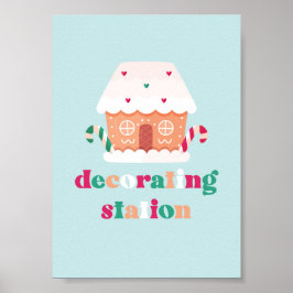 Gingerbread House Decoration Party Zeichen Poster