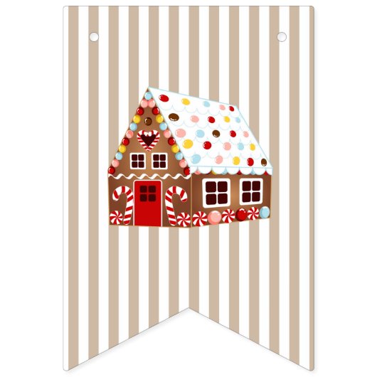 Gingerbread House Dekorieren Geburtstagsbanner Wimpelkette (Erste Fahne)