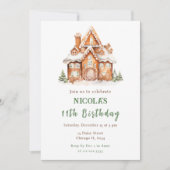 Gingerbread House Dekorieren Geburtstagsparty Einladung (Vorderseite)