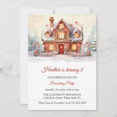 Gingerbread House Dekorieren Geburtstagsparty Einladung (Vorderseite)