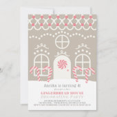 Gingerbread House Dekorieren Geburtstagsparty Einladung (Vorderseite)