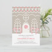 Gingerbread House Dekorieren Geburtstagsparty Einladung (Stehend Vorderseite)