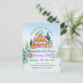 Gingerbread House Dekorieren Party Winterurlaub Postkarte (Stehend Vorderseite)