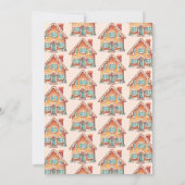 Gingerbread House Dekorieren Weihnachtsgebäck Part Einladung (Rückseite)