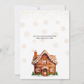 Gingerbread House Dekorieren Weihnachtsgebäck Part Einladung (Rückseite)