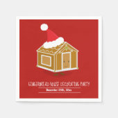 Gingerbread House Dekorieren Weihnachtsgebäck Part Serviette (Vorderseite)