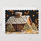 Gingerbread House Einladung (Vorderseite)